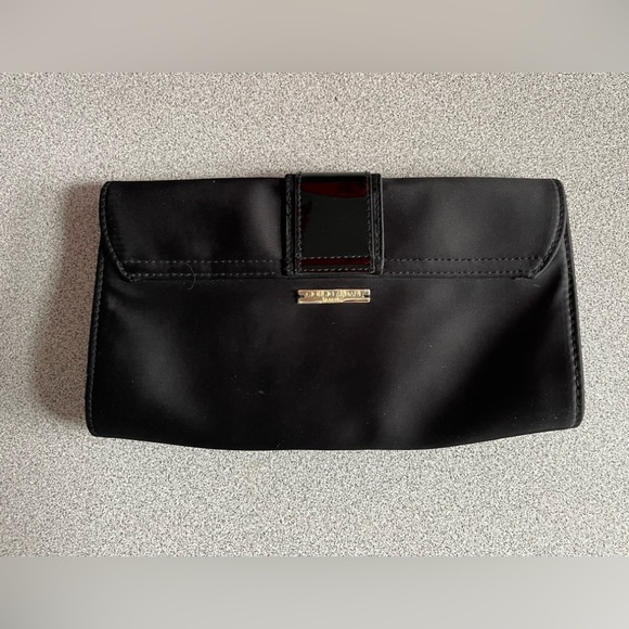 Vintage Giorgio Armani Perfume Black Satin Clutch Bag - Picture 2 of 13
